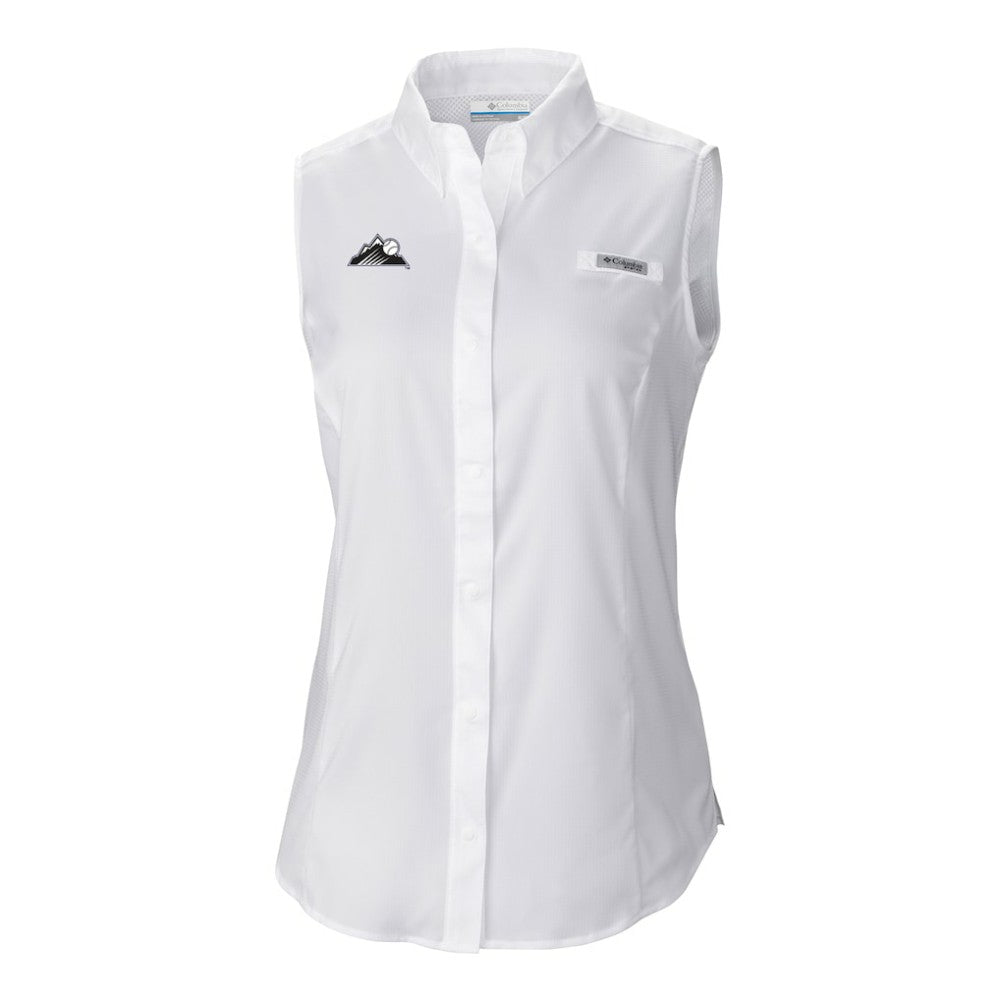 Colorado Rockies Women's Tamiami Sleeveless Shirt - White | Columbia
