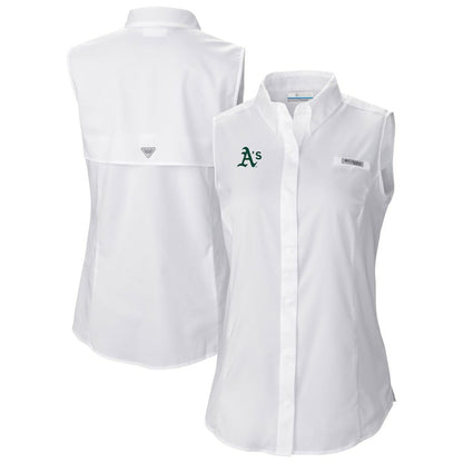 Athletics Women's Tamiami Sleeveless Shirt - White | Columbia