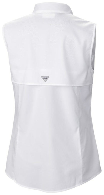 Miami Marlins Women's Tamiami Sleeveless Shirt - White | Columbia