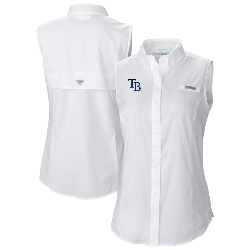 Tampa Bay Rays Women's Tamiami Sleeveless Shirt - White | Columbia