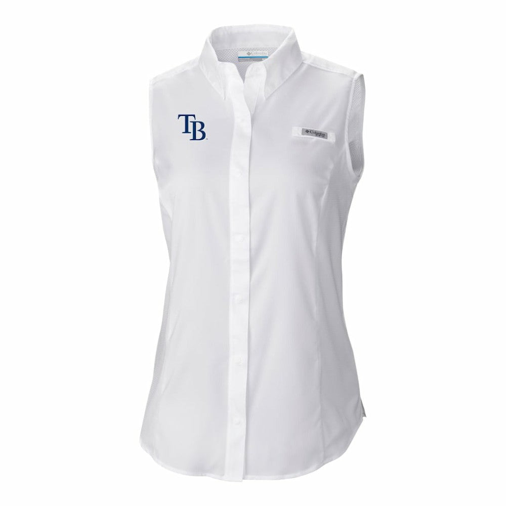 Tampa Bay Rays Women's Tamiami Sleeveless Shirt - White | Columbia