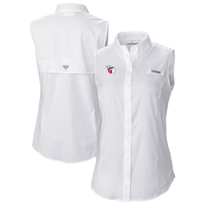 Cleveland Guardians Women's Tamiami Sleeveless Shirt - White | Columbia