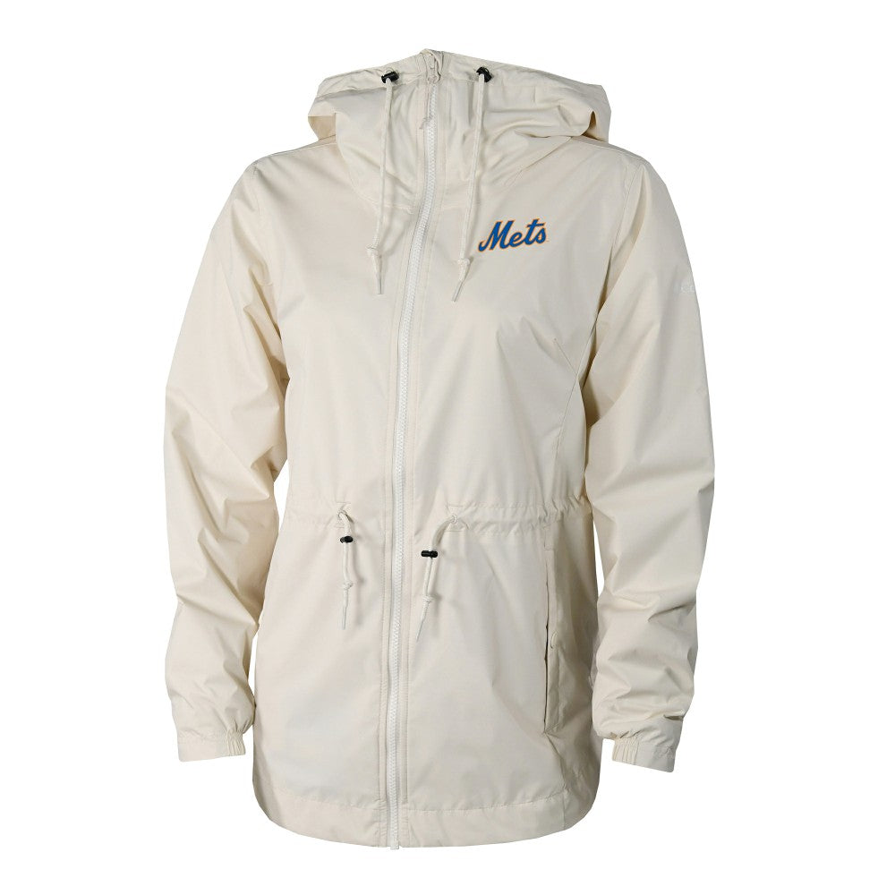 New York Mets Women's Lily Park Full-Zip Rain Jacket - Cream | Columbia