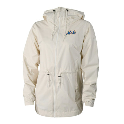 New York Mets Women's Lily Park Full-Zip Rain Jacket - Cream | Columbia