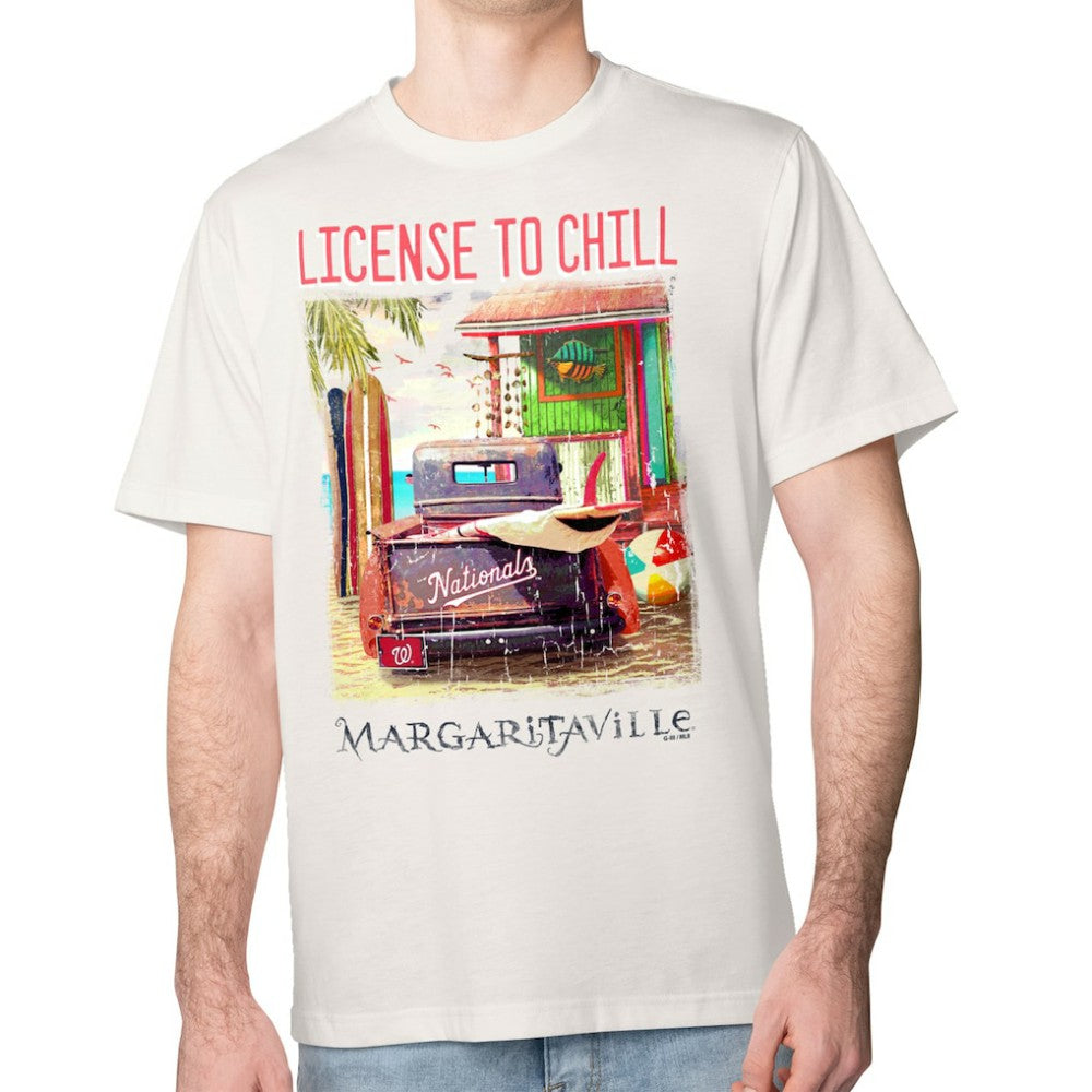 Washington Nationals Margaritaville License to Chill T-Shirt - Cream