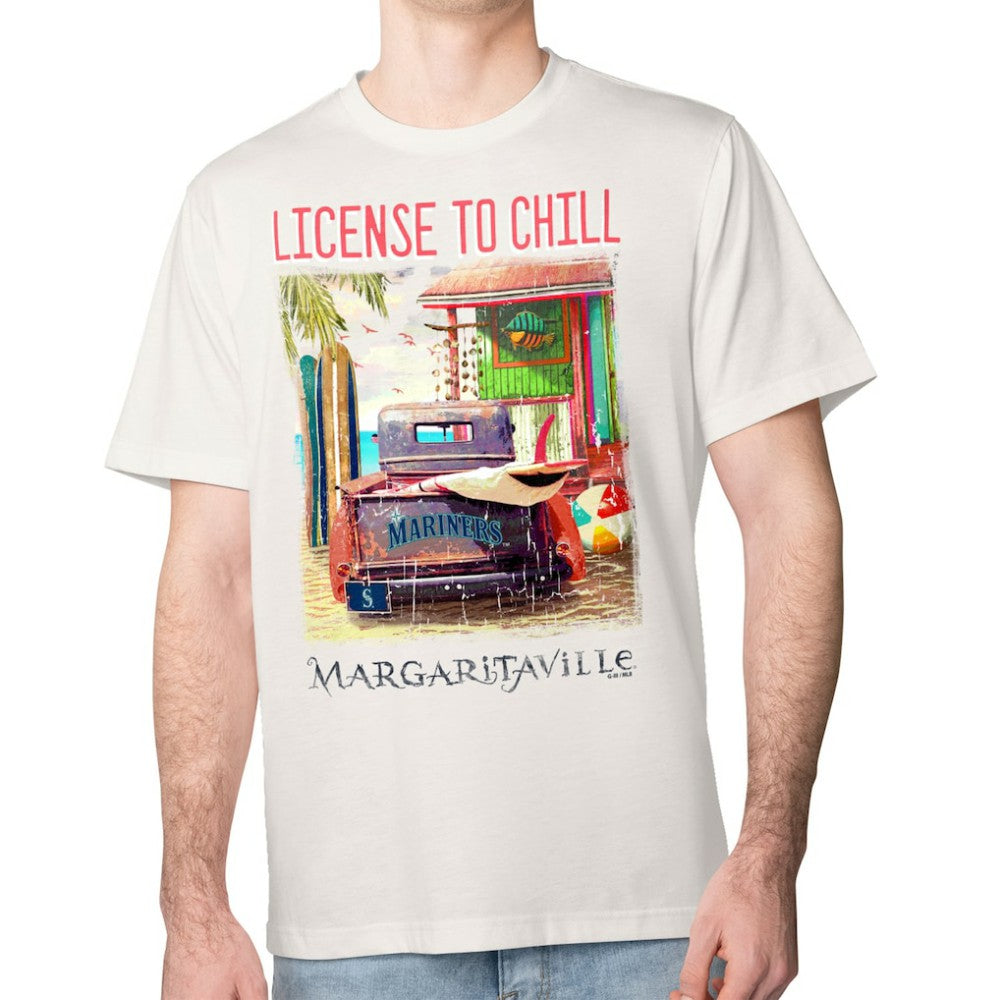 Seattle Mariners Margaritaville License to Chill T-Shirt - Cream