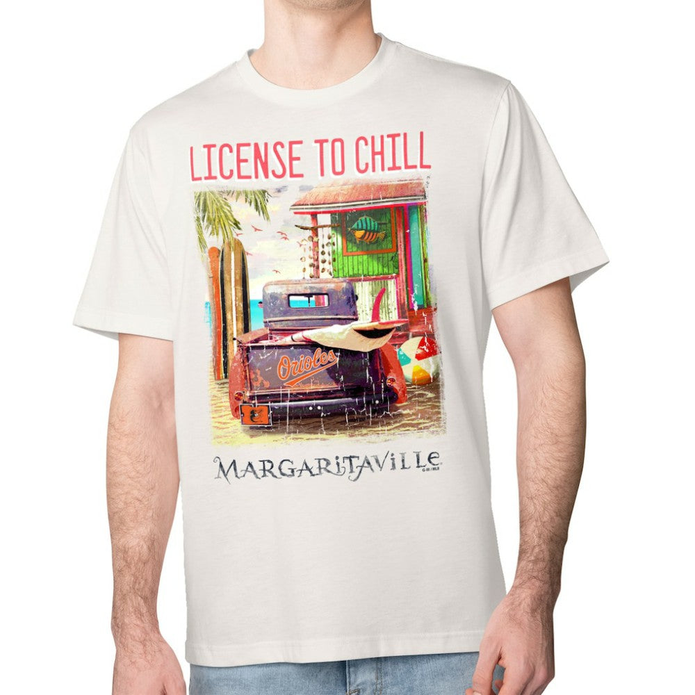 Baltimore Orioles Margaritaville License to Chill T-Shirt - Cream