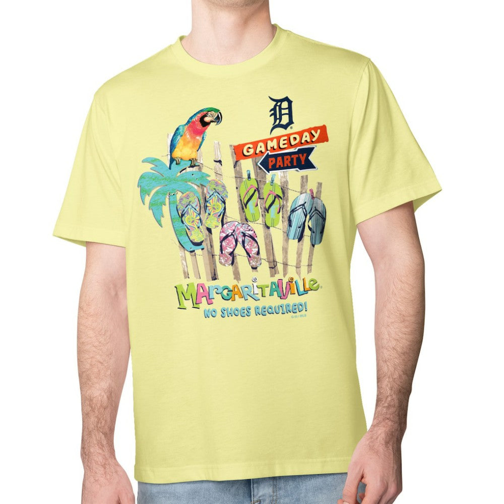 Detroit Tigers Margaritaville Gameday Party T-Shirt - Yellow