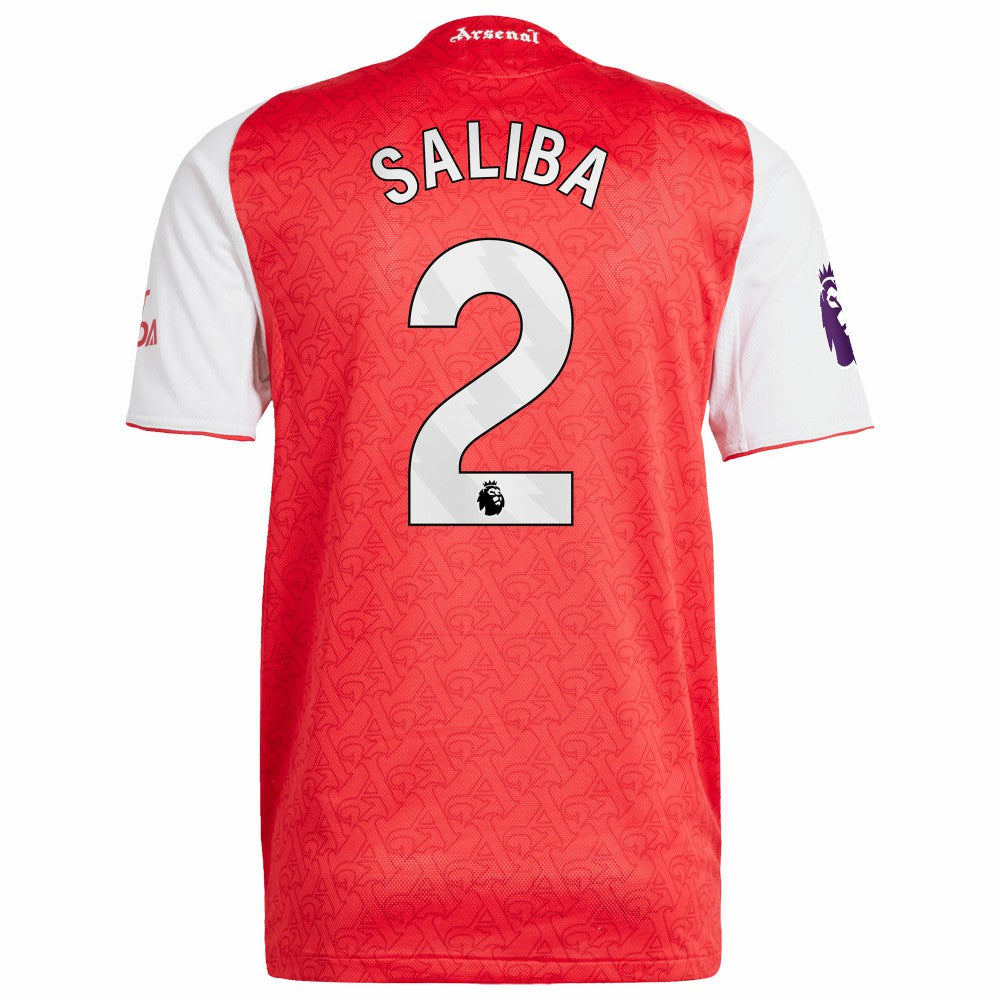William Saliba Arsenal 2025/26 Home Player Jersey - Red | Adidas for sale