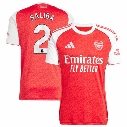 William Saliba Arsenal 2025/26 Home Replica Player Jersey - Red | Adidas on sale