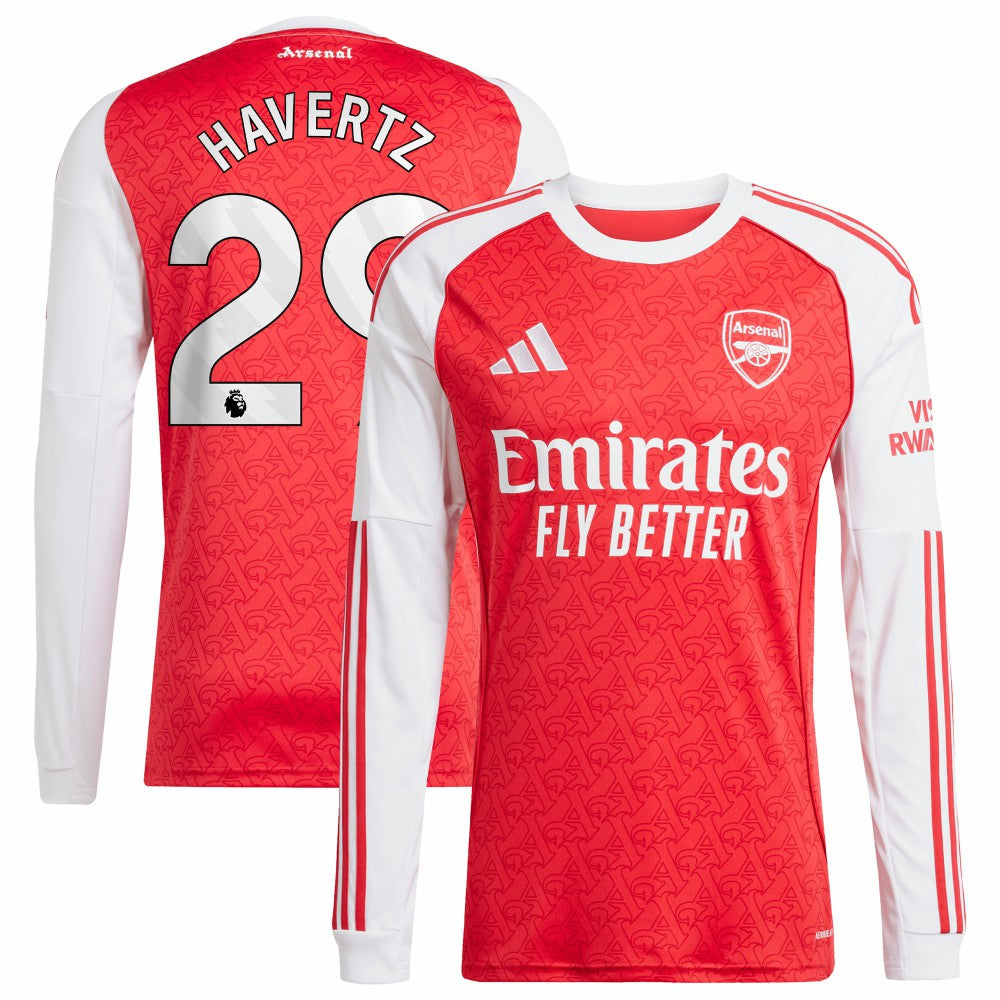 Kai Havertz Arsenal 2025/26 Home Replica Long Sleeve Player Jersey - Red | Adidas outlet