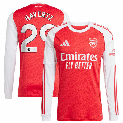 Kai Havertz Arsenal 2025/26 Home Replica Long Sleeve Player Jersey - Red | Adidas outlet