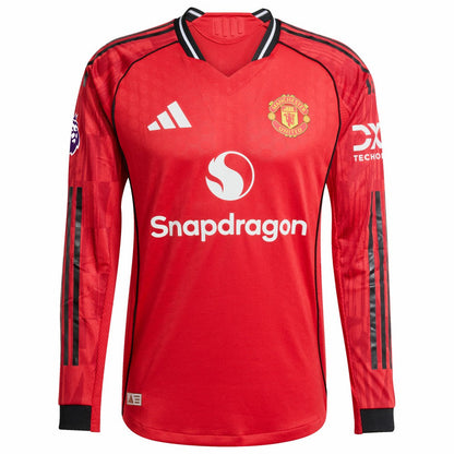 Kobbie Mainoo Manchester United Home 2025/26 Player Long Sleeve Jersey - Red | Adidas shop