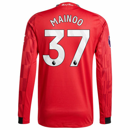 Kobbie Mainoo Manchester United Home 2025/26 Player Long Sleeve Jersey - Red | Adidas shop