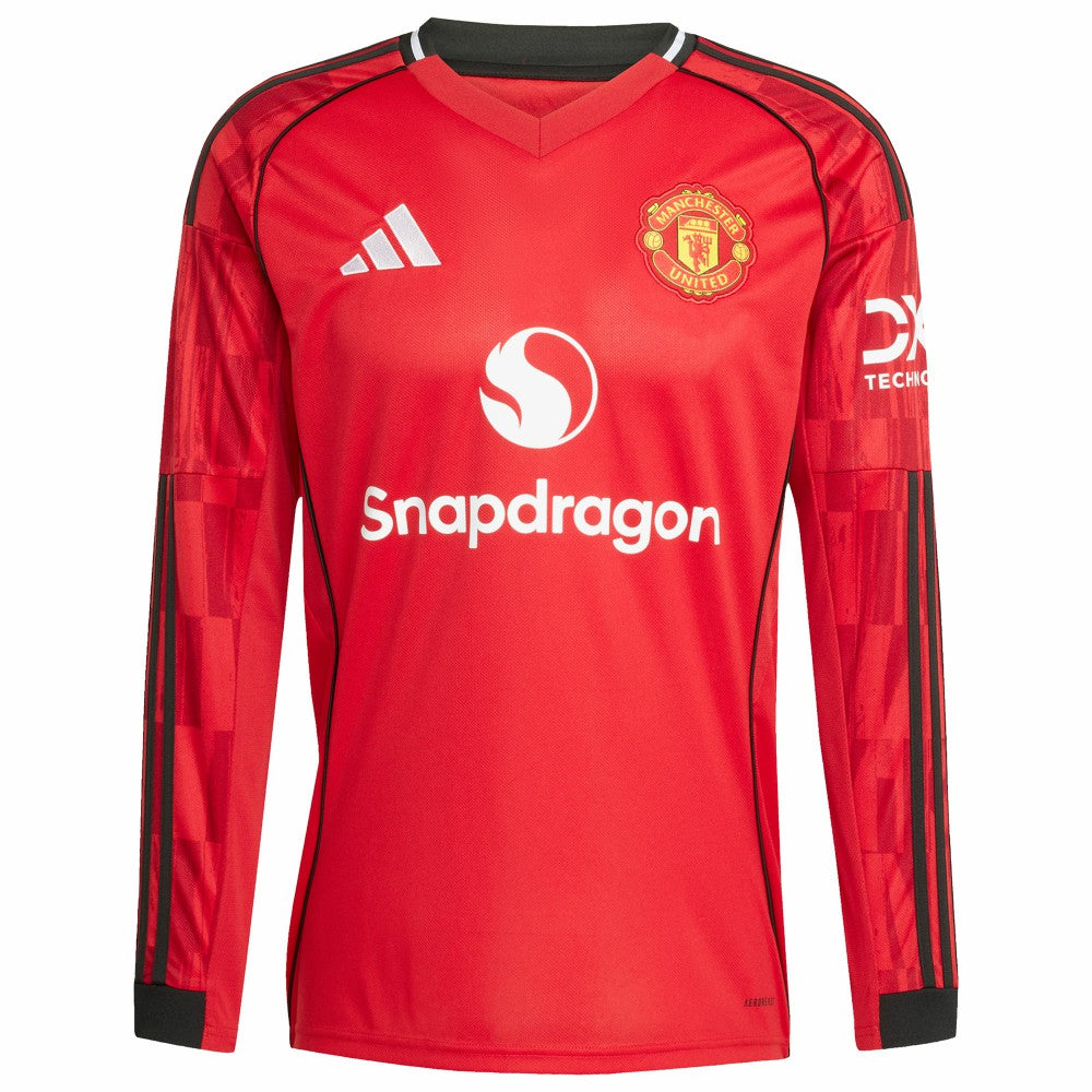 Kobbie Mainoo Manchester United Home 2025/26 Replica Player Long Sleeve Jersey - Red | Adidas for sale