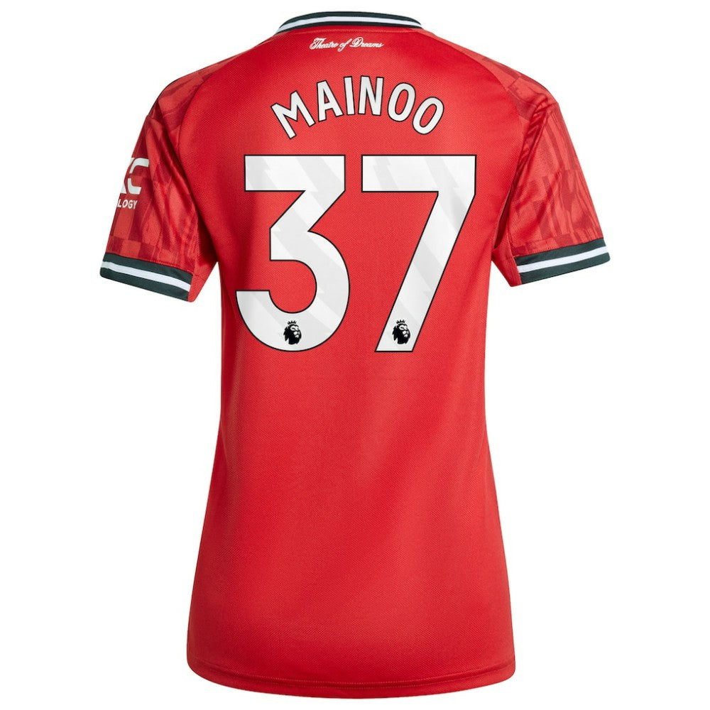 Kobbie Mainoo Manchester United Women's Home 2025/26 Replica Player Jersey - Red | Adidas outlet