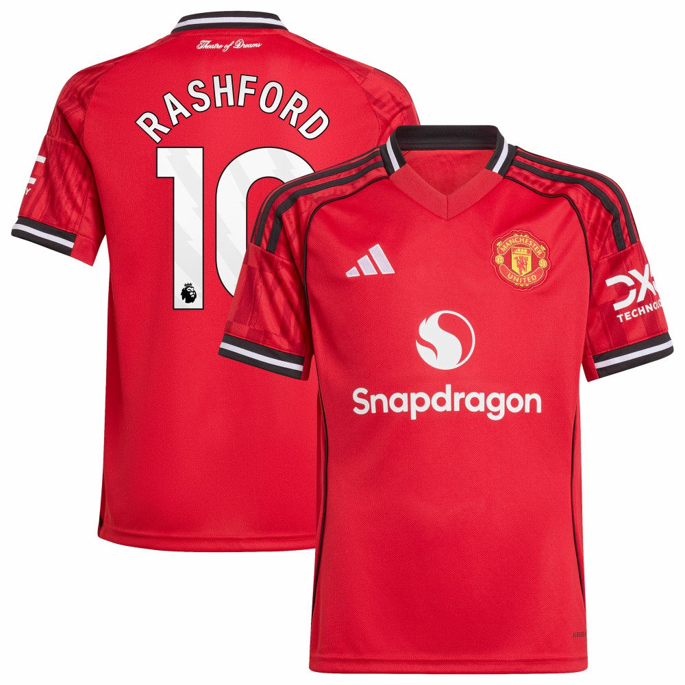 Marcus Rashford Manchester United Youth Home 2025/26 Replica Player Jersey - Red | Adidas on sale