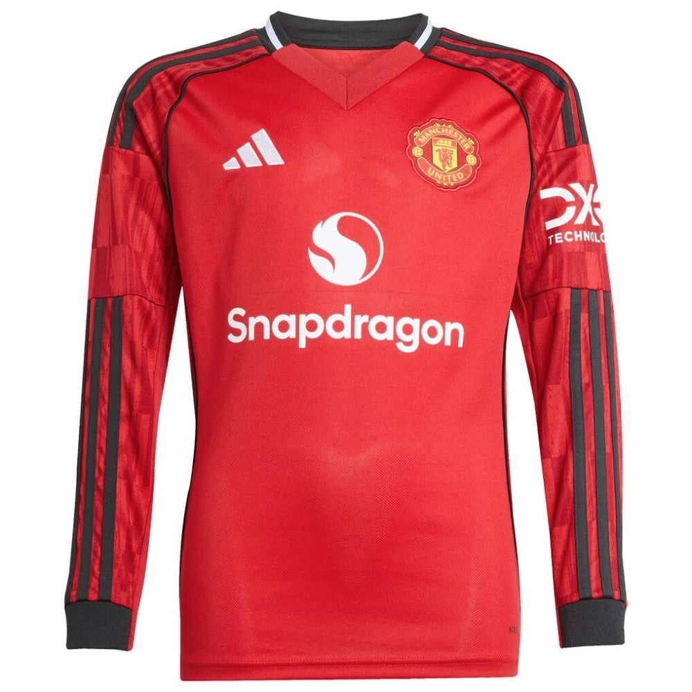 Bruno Fernandes Manchester United Youth Home 2025/26 Replica Player Long Sleeve Jersey - Red | Adidas shop