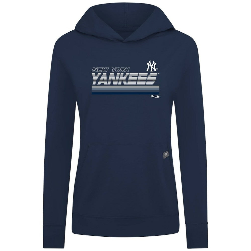 New York Yankees Levelwear Women's Relay Breaker Pullover Hoodie - Navy