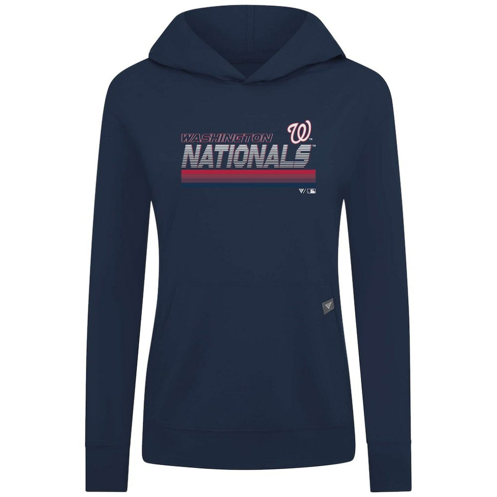 Washington Nationals Levelwear Women's Relay Breaker Pullover Hoodie - Navy