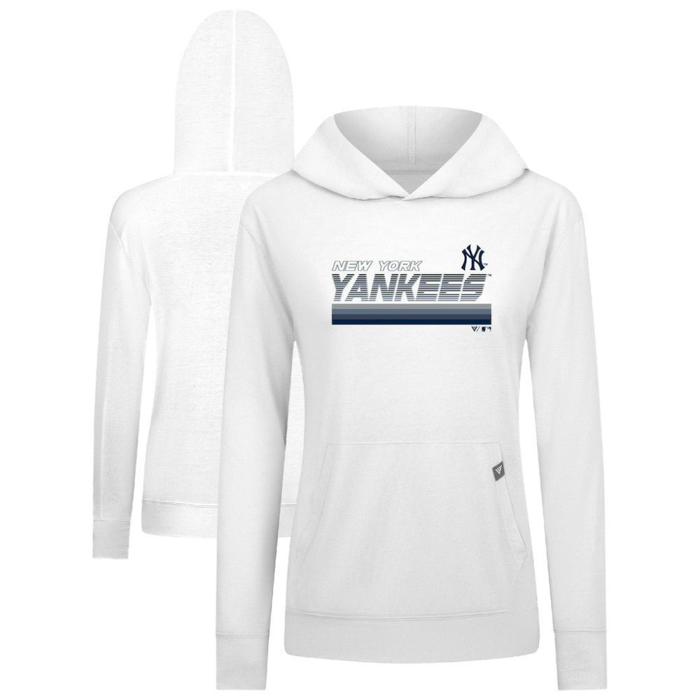 New York Yankees Levelwear Women's Relay Breaker Pullover Hoodie - White