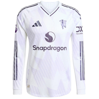 Manchester United 2025/26 Away Long Sleeve Custom Jersey - White | Adidas on sale
