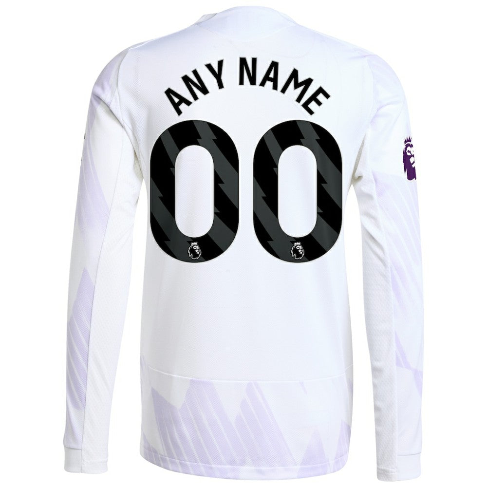 Manchester United 2025/26 Away Long Sleeve Custom Jersey - White | Adidas on sale