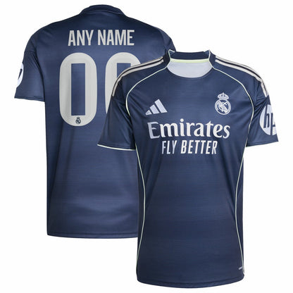Real Madrid 2025/26 Away Replica Custom Jersey - Blue | Adidas discount