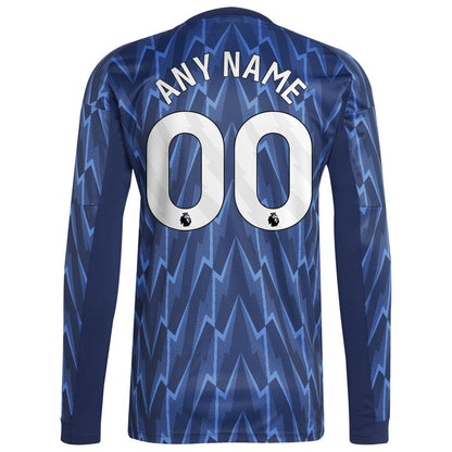 Arsenal 2025/26 Away Replica Long Sleeve Custom Jersey - Blue | Adidas discount