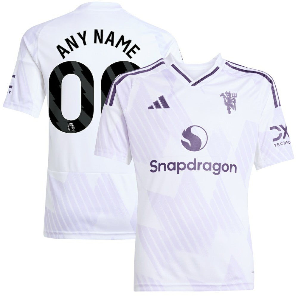 Manchester United Youth 2025/26 Away Replica Custom Jersey - White | Adidas outlet