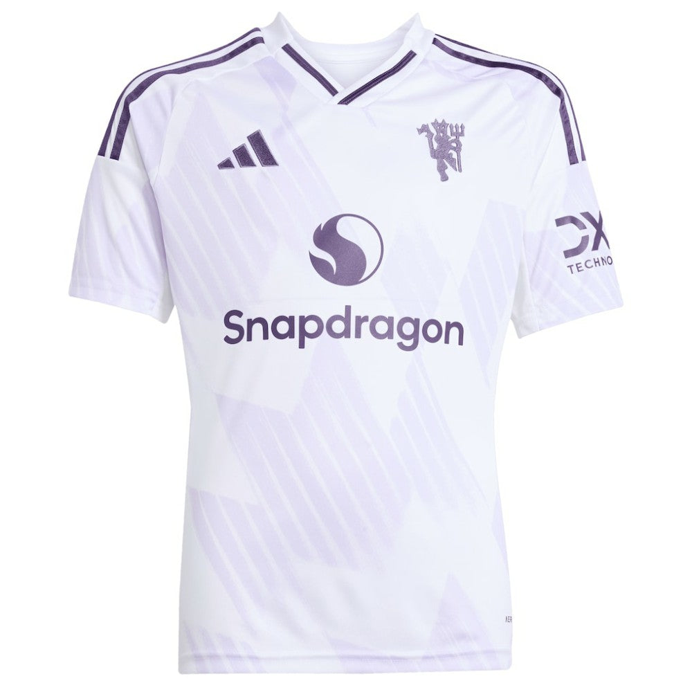 Manchester United Youth 2025/26 Away Replica Custom Jersey - White | Adidas outlet