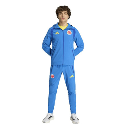 Colombia National Team FIFA x World Cup 2026 Tiro Travel Raglan Full-Zip Windbreaker Hoodie - Blue | Adidas cheap