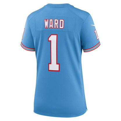 Cam Ward Tennessee Titans Women's 2025 NFL Draft 2nd Alternate Game Jersey - Light Blue | Nike discount
