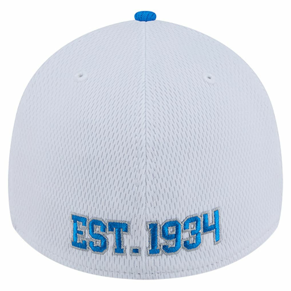 Detroit Lions New Era Dashmark Rays 39THIRTY Flex Hat - White/Blue discount