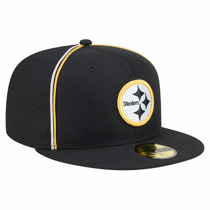 Pittsburgh Steelers New Era Soutache 59FIFTY Fitted Hat - Black sale