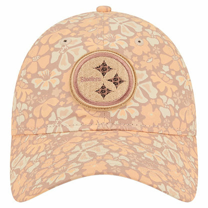 Pittsburgh Steelers New Era Women's Floral 9TWENTY Adjustable Hat - Tan outlet