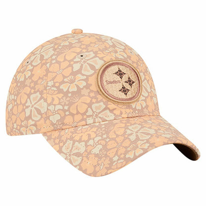 Pittsburgh Steelers New Era Women's Floral 9TWENTY Adjustable Hat - Tan outlet