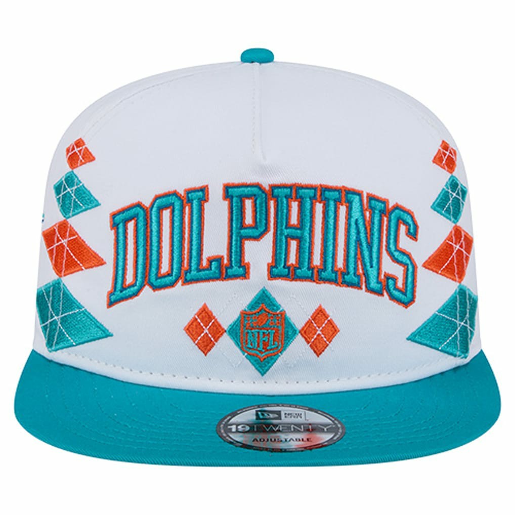 Miami Dolphins New Era Argyle 19TWENTY Adjustable Hat - White discount