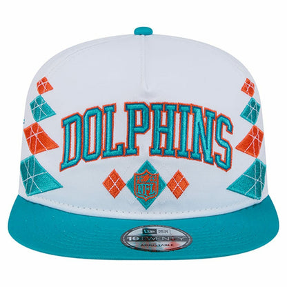 Miami Dolphins New Era Argyle 19TWENTY Adjustable Hat - White discount