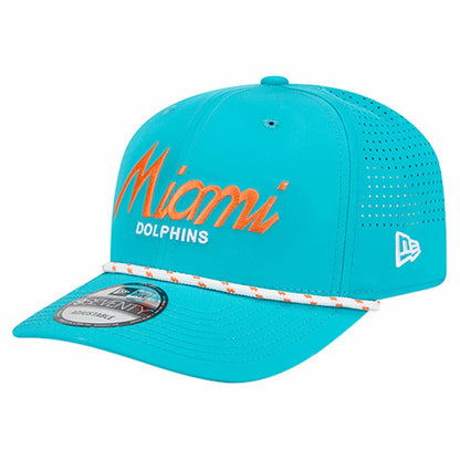 Miami Dolphins New Era Script 9SEVENTY Adjustable Hat - Aqua outlet