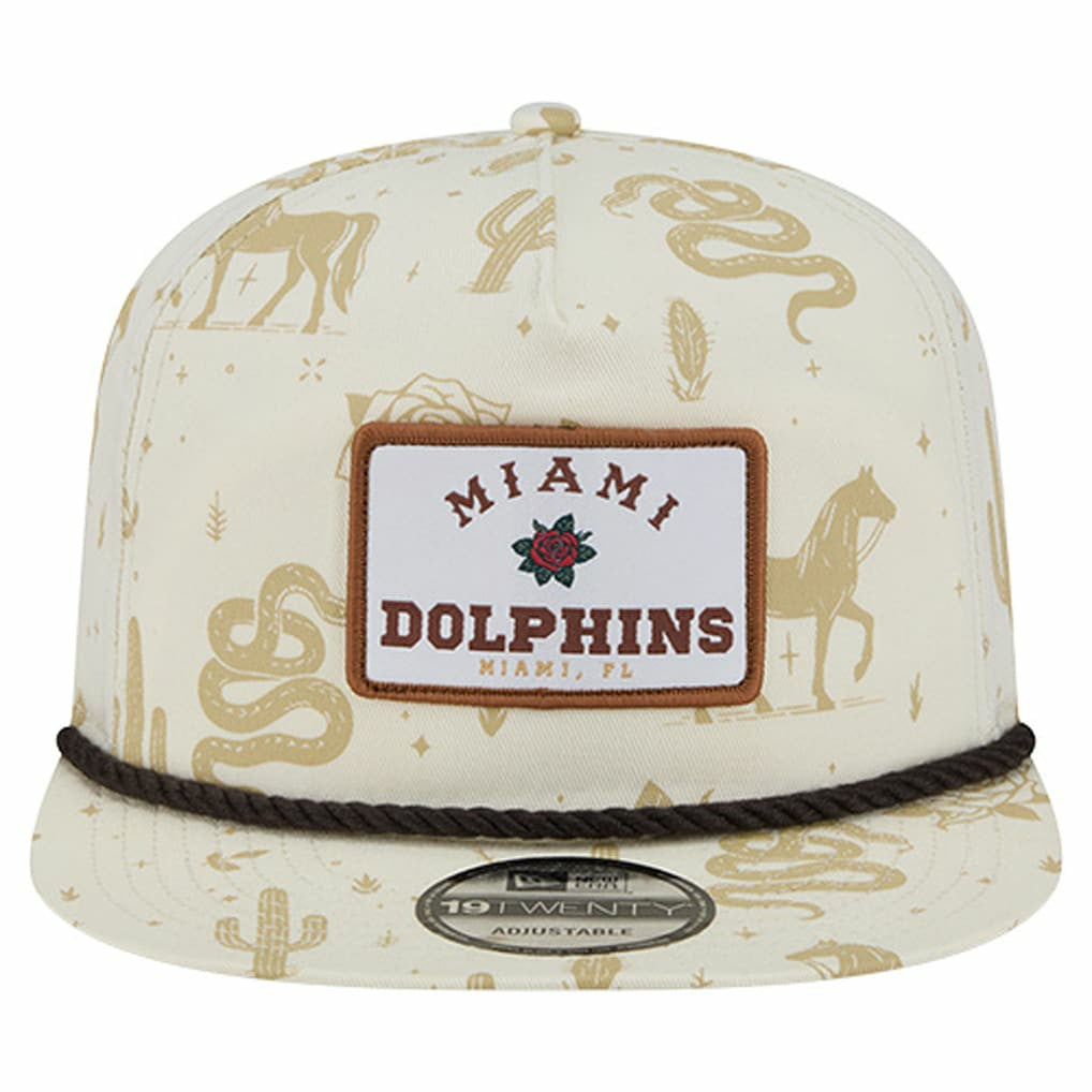 Miami Dolphins New Era Desert Rose 19TWENTY Adjustable Hat - Cream discount