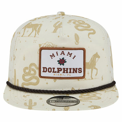 Miami Dolphins New Era Desert Rose 19TWENTY Adjustable Hat - Cream discount