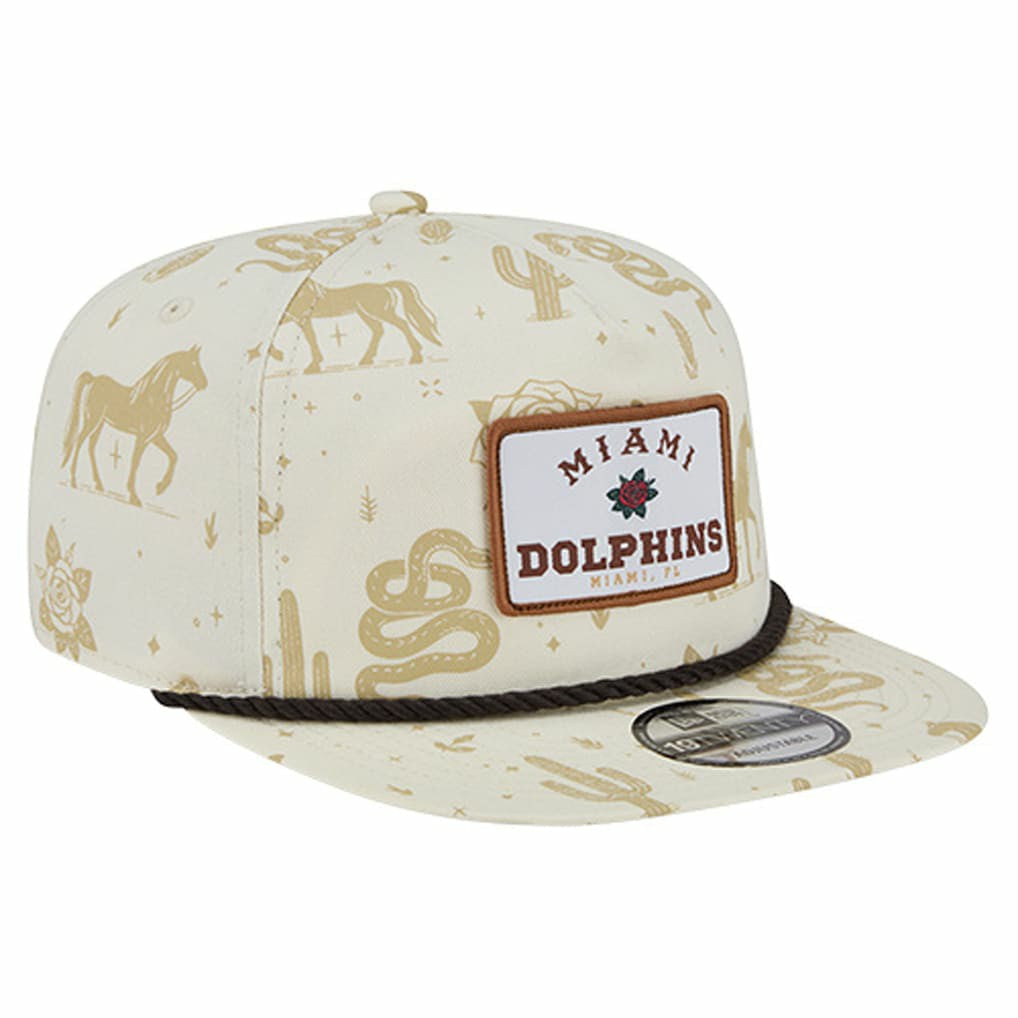 Miami Dolphins New Era Desert Rose 19TWENTY Adjustable Hat - Cream discount