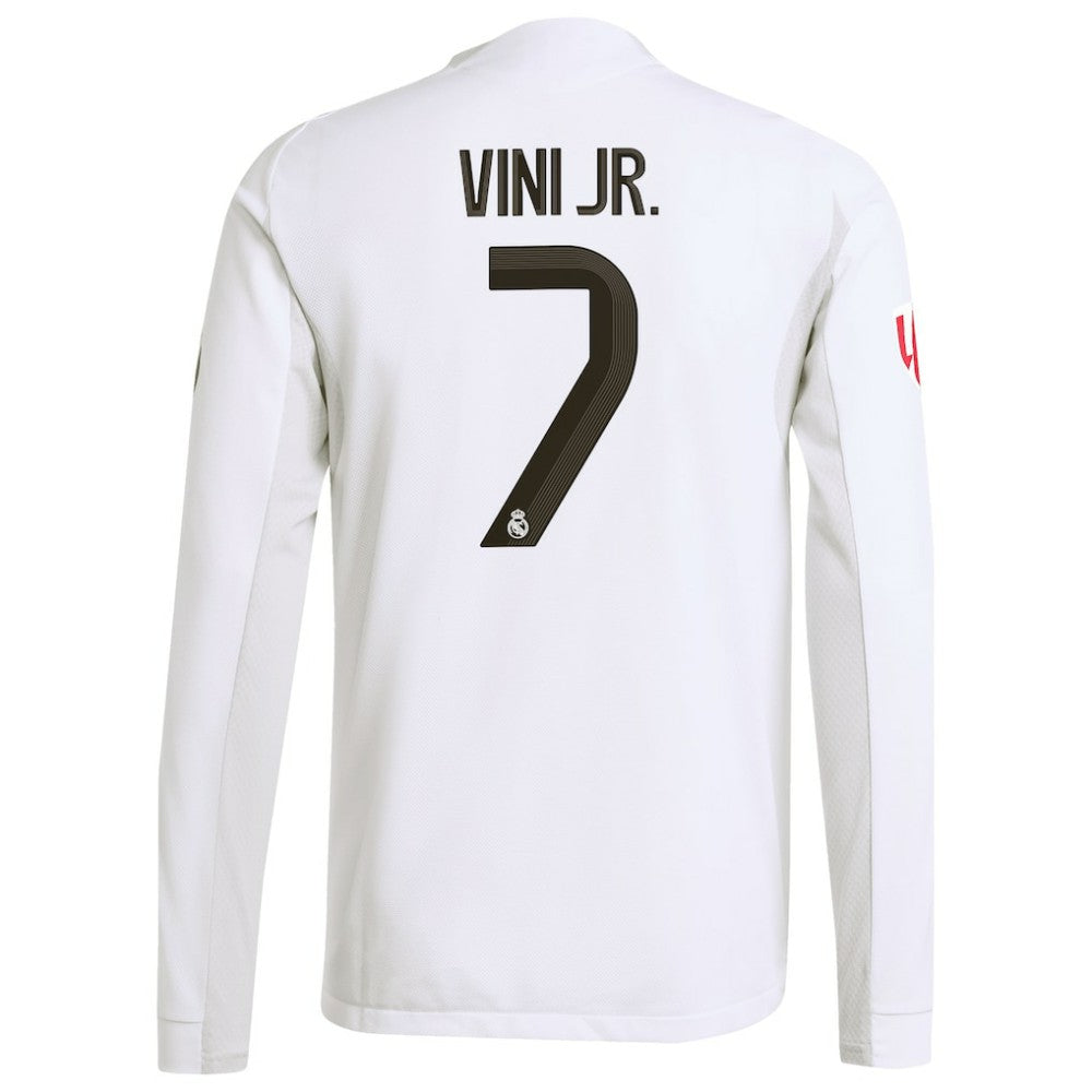 Vini Jr. Real Madrid 2025/26 Home Long Sleeve Jersey - White | Adidas outlet