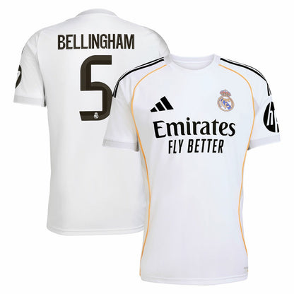 Jude Bellingham Real Madrid 2025/26 Home Replica Jersey - White | Adidas shop
