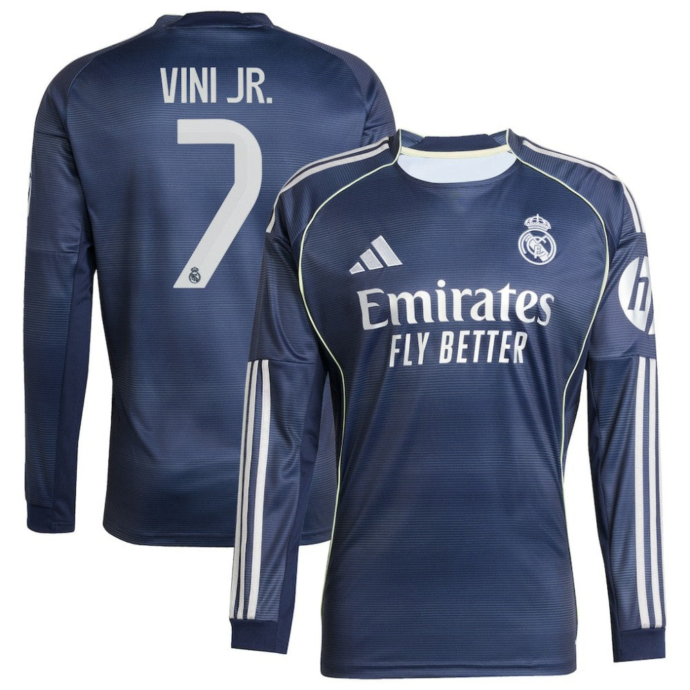 Vini Jr. Real Madrid 2025/26 Home Long Sleeve Replica Player Jersey - Blue | Adidas for sale