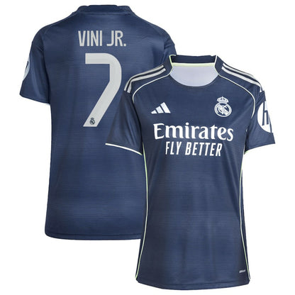 Vini Jr. Real Madrid Women's 2025/26 Away Replica Player Jersey - Blue | Adidas on sale