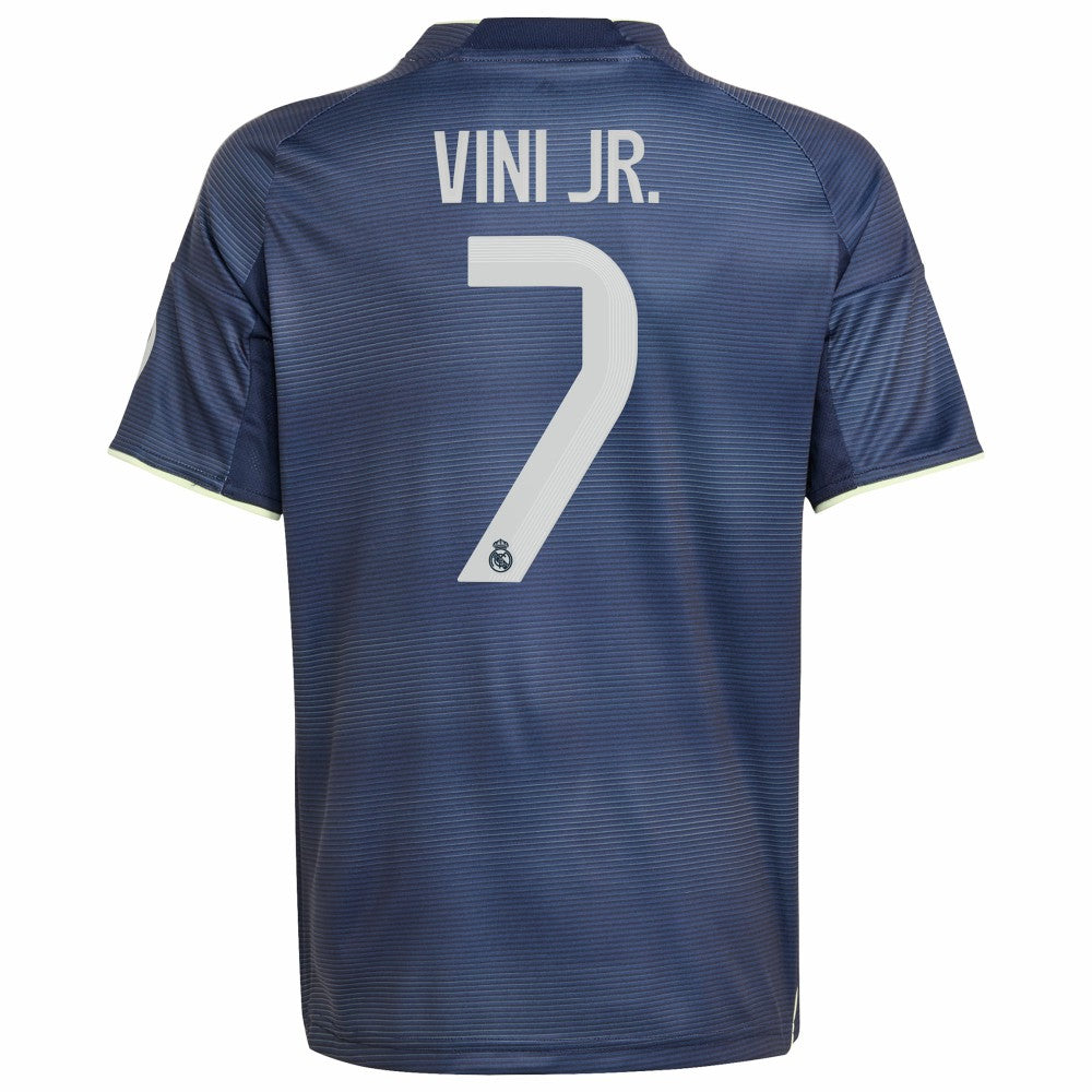 Vini Jr. Real Madrid Youth 2025/26 Away Replica Player Jersey - Blue | Adidas cheap