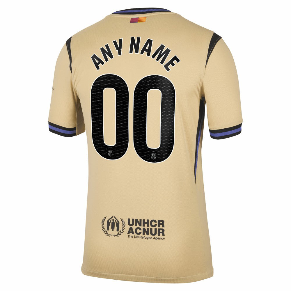 Barcelona 2025/26 Away Stadium Replica Custom Jersey - Gold | Nike outlet
