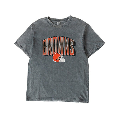 Cleveland Browns Gameday Couture Women's Peak Performance Oversized Snow Wash T-Shirt - Gray sale
